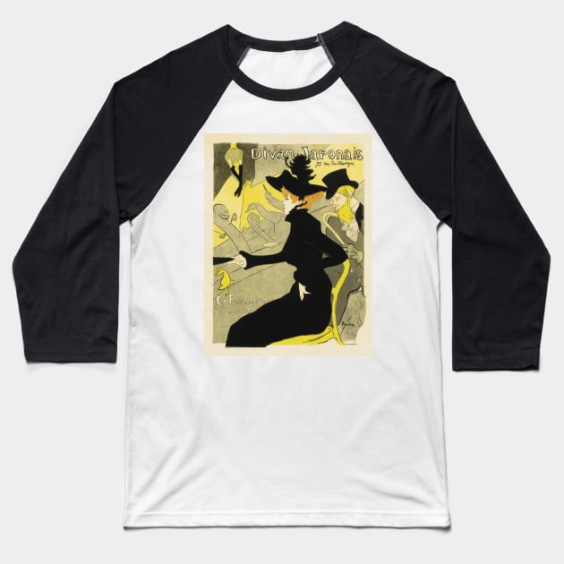 DIVAN JAPONAIS 1894 Lithograph Poster by Henri Toulouse Lautrec Vintage French Cafe Chantant Baseball T-Shirt by vintageposters